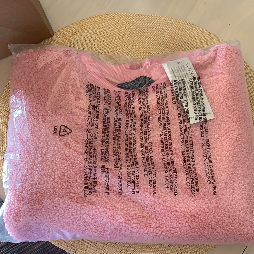 Banana Republic Factory Pink Sherpa sweatshirt